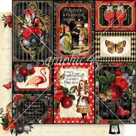 Collection - Curiouser - Alice - Papier 30 x 30 cm