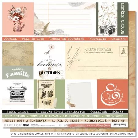 Collection - Vintage Journal  - Les Ateliers de Karine