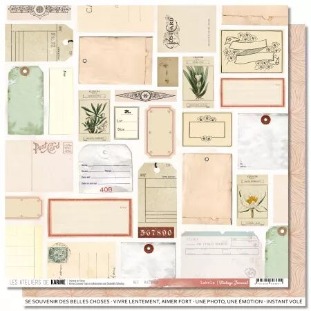 Collection - Vintage Journal  - Les Ateliers de Karine