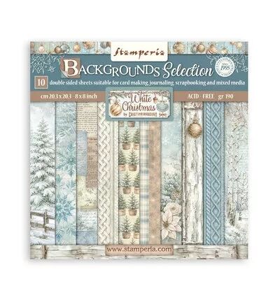 Collection backgrounds - White Christmas - 20x20 - Stamperia