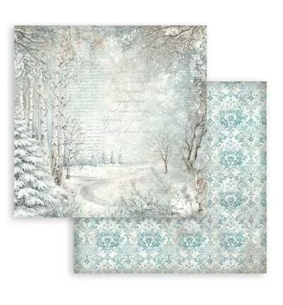 Collection backgrounds - White Christmas - 20x20 - Stamperia