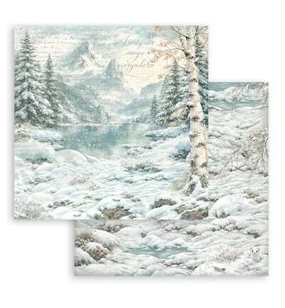 Collection backgrounds - White Christmas - 20x20 - Stamperia