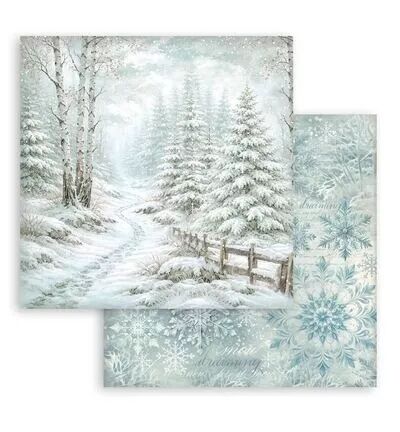 Collection backgrounds - White Christmas - 20x20 - Stamperia