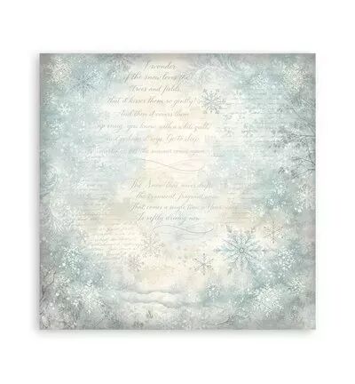 Collection backgrounds - White Christmas - 20x20 - Stamperia
