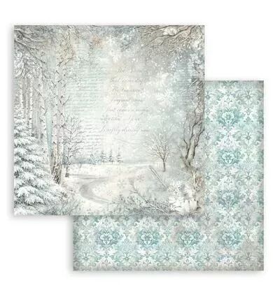 Collection backgrounds - White Christmas - 20x20 - Stamperia