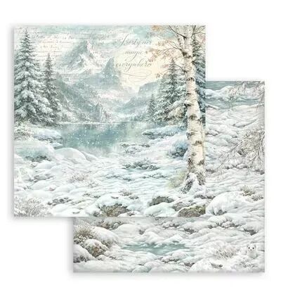 Collection backgrounds - White Christmas - 20x20 - Stamperia