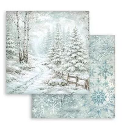 Collection backgrounds - White Christmas - 20x20 - Stamperia