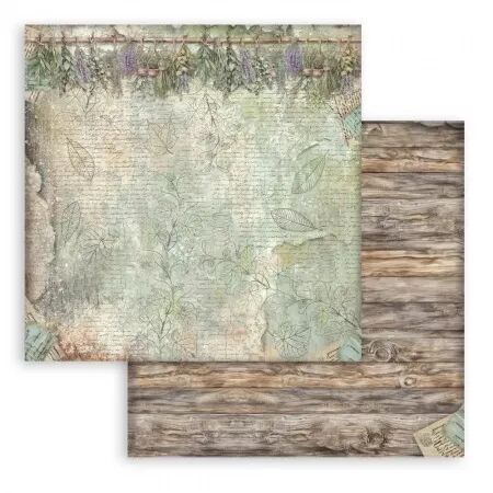 Collection papier Backgrounds - Herbarium Silvae - 20x20 - Stamperia