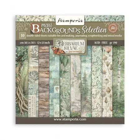Collection papier Backgrounds - Herbarium Silvae - 30x30 - Stamperia