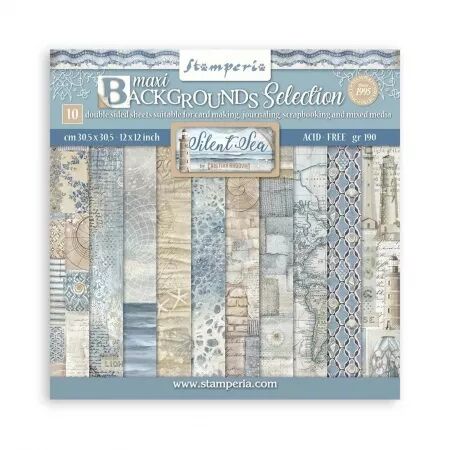 Collection papiers Backgrounds selection - Silent Sea - 30x30 cm - Stampéria