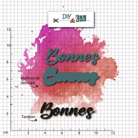 Combo die-tampon clear - Bonnes - DIY&Cie