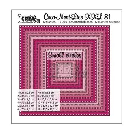 Crea-Nest-Lies-XXL - Squares with small circles - 81