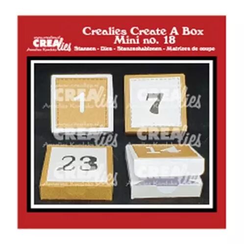 Crealies Create A Box Mini #18 - advent box - boite carr�e plate