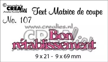 Crealies Text - Bon r�tablissement