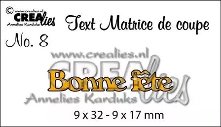 Crealies Text - Bonne f�te