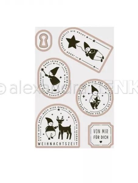 Cut & Emboss Folder - Etiquettes de No�l - Alexandra Renke
