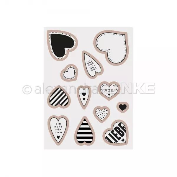 Cut & Emboss Folder - Heart shapes - Alexandra Renke