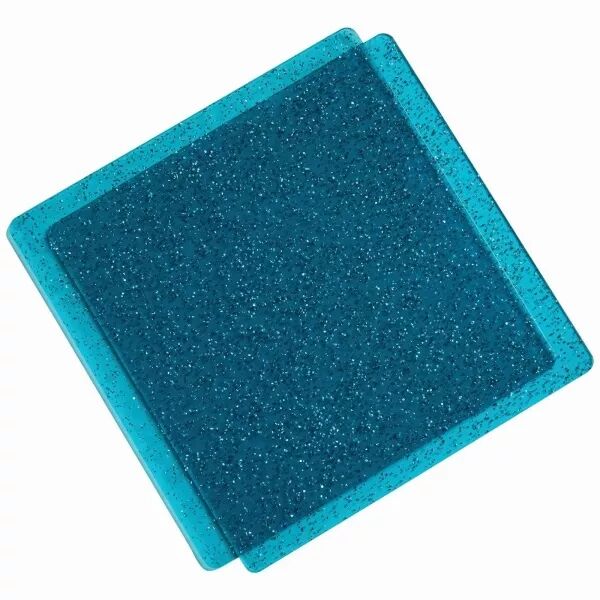 Cutting pads - 15x15 - bleu paillettes