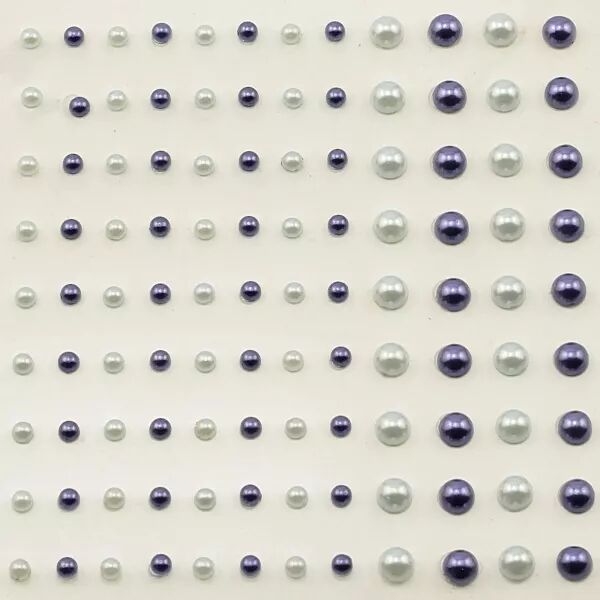 demi perles - Bleues