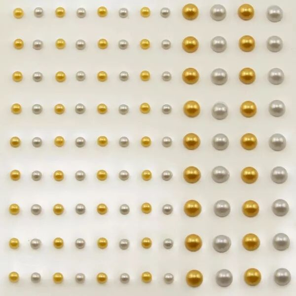 demi perles - Or Argent brillant