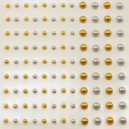 demi perles - Or Argent brillant