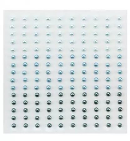 Demi perles adhésives - Bleu