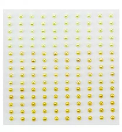 Demi perles adhésives - Jaune