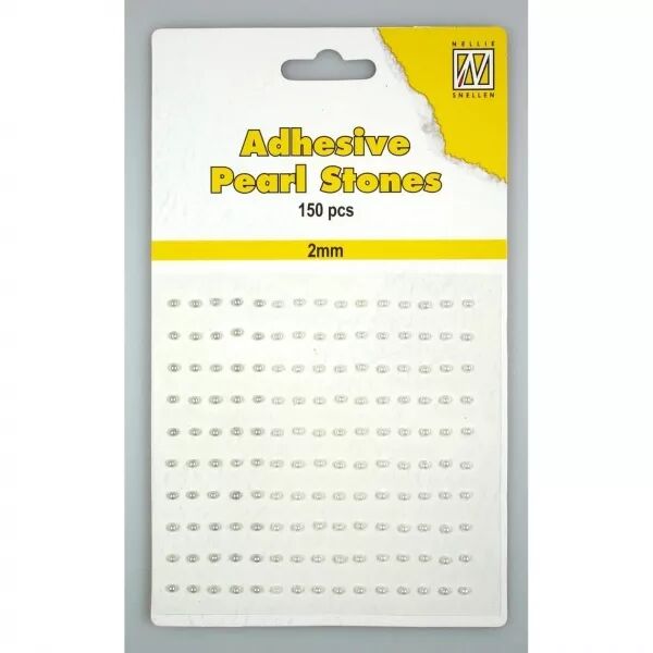 Demi perles adh�sives 2 mm - Nuances blanc - Nellie\'s Choice