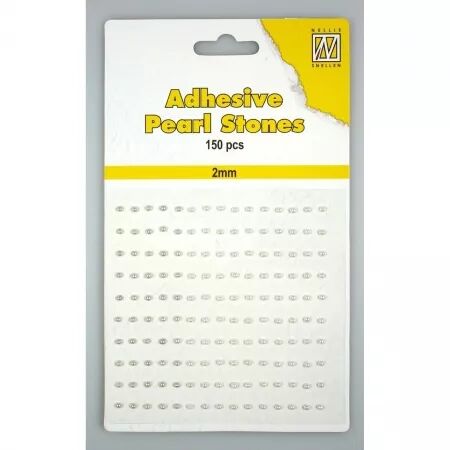 Demi perles adh&eacute;sives 2 mm - Nuances blanc - Nellie\'s Choice