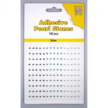 Demi perles adh&eacute;sives 2 mm - Nuances bleu - Nellie\'s Choice