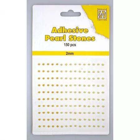 Demi perles adh&eacute;sives 2 mm - Nuances jaune - Nellie\'s Choice
