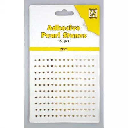 Demi perles adh&eacute;sives 2 mm - Nuances jaune - Nellie\'s Choice