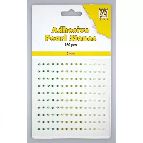 Demi perles adh�sives 2 mm - Nuances vert - Nellie\'s Choice