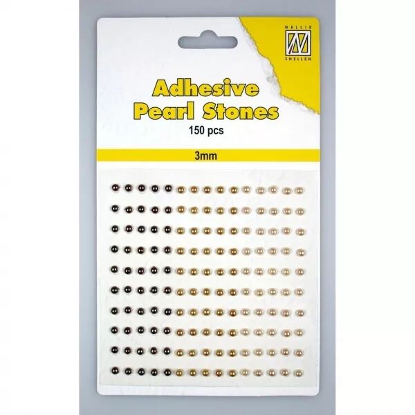 Demi perles adh�sives 3 mm - Nuances marron - Nellie\'s Choice