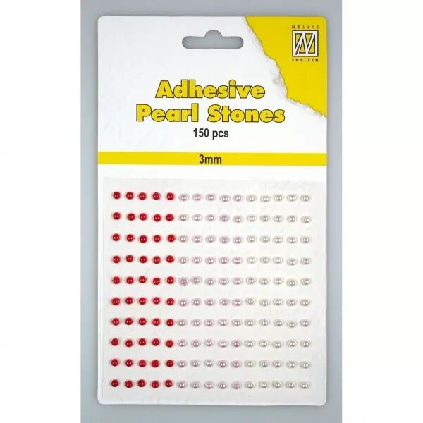 Demi perles adh�sives 3 mm - Nuances rouge - Nellie\'s Choice