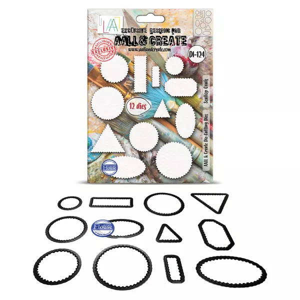 DI-124 - Die-Cutting Die Set - Scallop Ovals - AALL and Create