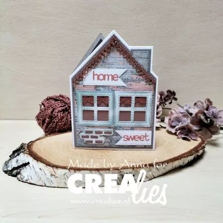 Die - Cardzz - carte double Maison avec fenêtres - Crealies