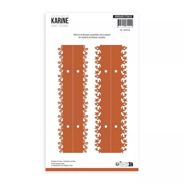 Die - Carnet Enchant� - Bordures �toiles - Les Ateliers de Karine