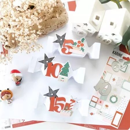 Die - Carnet Enchant&eacute; - Chiffres calendrier de l\'avent - Les Ateliers de Karine
