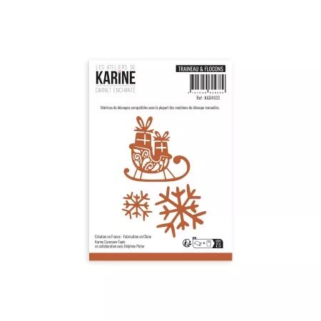 Die - Carnet Enchanté - Traineau & flocons - Les Ateliers de Karine