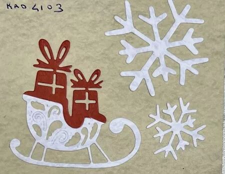 Die - Carnet Enchanté - Traineau & flocons - Les Ateliers de Karine