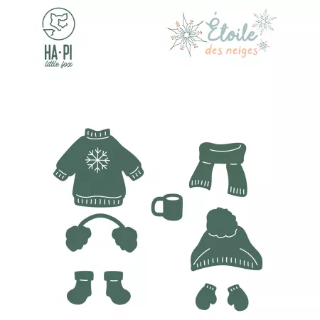 Die - Etoile des neiges - Hapi en hiver - HA.PI little fox