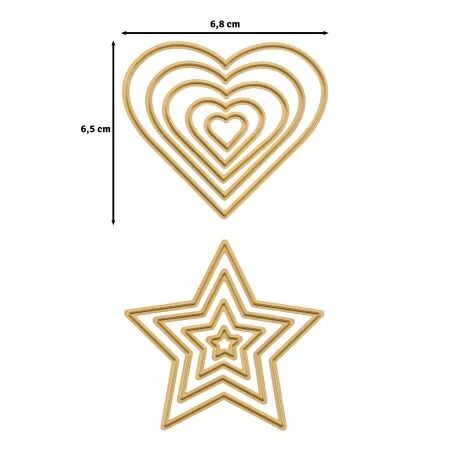 Die - &eacute;toiles et coeurs - Vaessen Creative