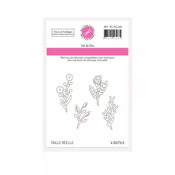 Die - Fleurs et Feuillages - Mademoiselle Souris - Mes Ptits Ciseaux