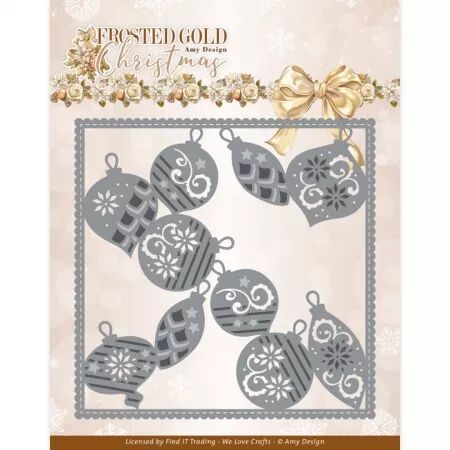 Die - Frosted Gold Christmas - Frosted Gold Frame - Find-It