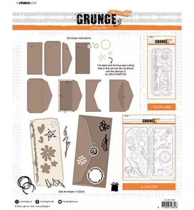 Die - Grunge 5 - Envelop and cardshape