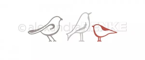 Die - Lineart Trio d\'oiseaux - Alexandra Renke