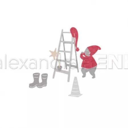 Die - Lutin de Noël et échelle - Alexandra Renke