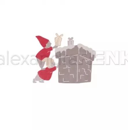 Die - Lutins de Noël et cheminée - Alexandra Renke