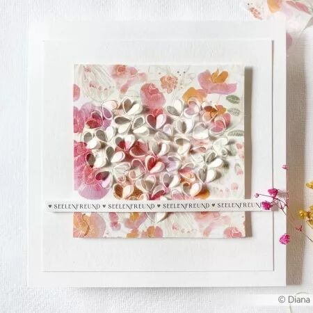 Die - Negative heart made of little hearts - Coeur  n&eacute;gatif fait de petits coeurs - Alexandra Renke